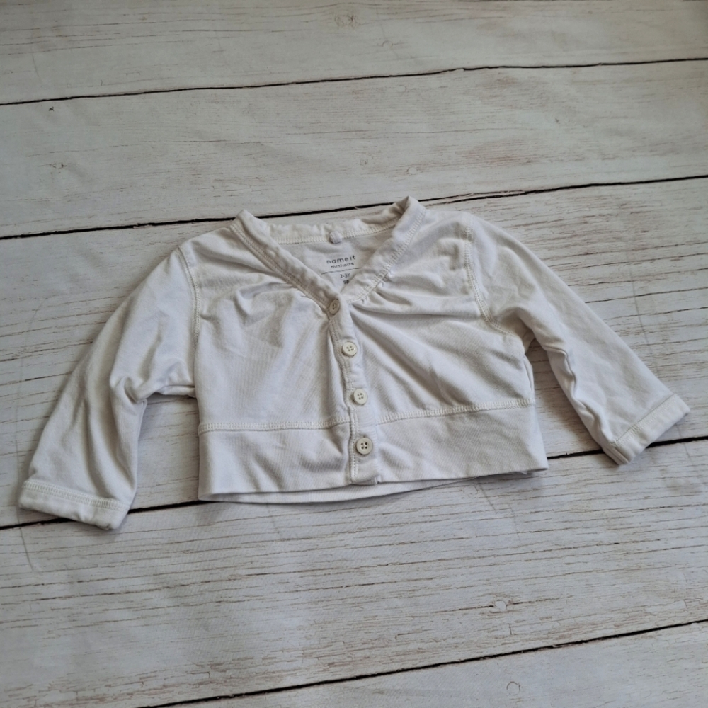 White 3/4 Sleeve Bolero Toddler Size 2-3